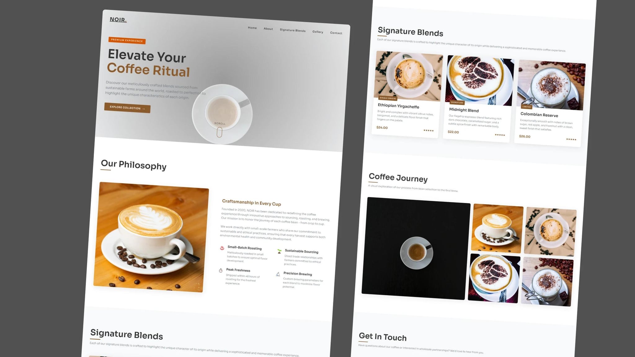 Create a Responsive Coffee Website with HTML, CSS, and JavaScript