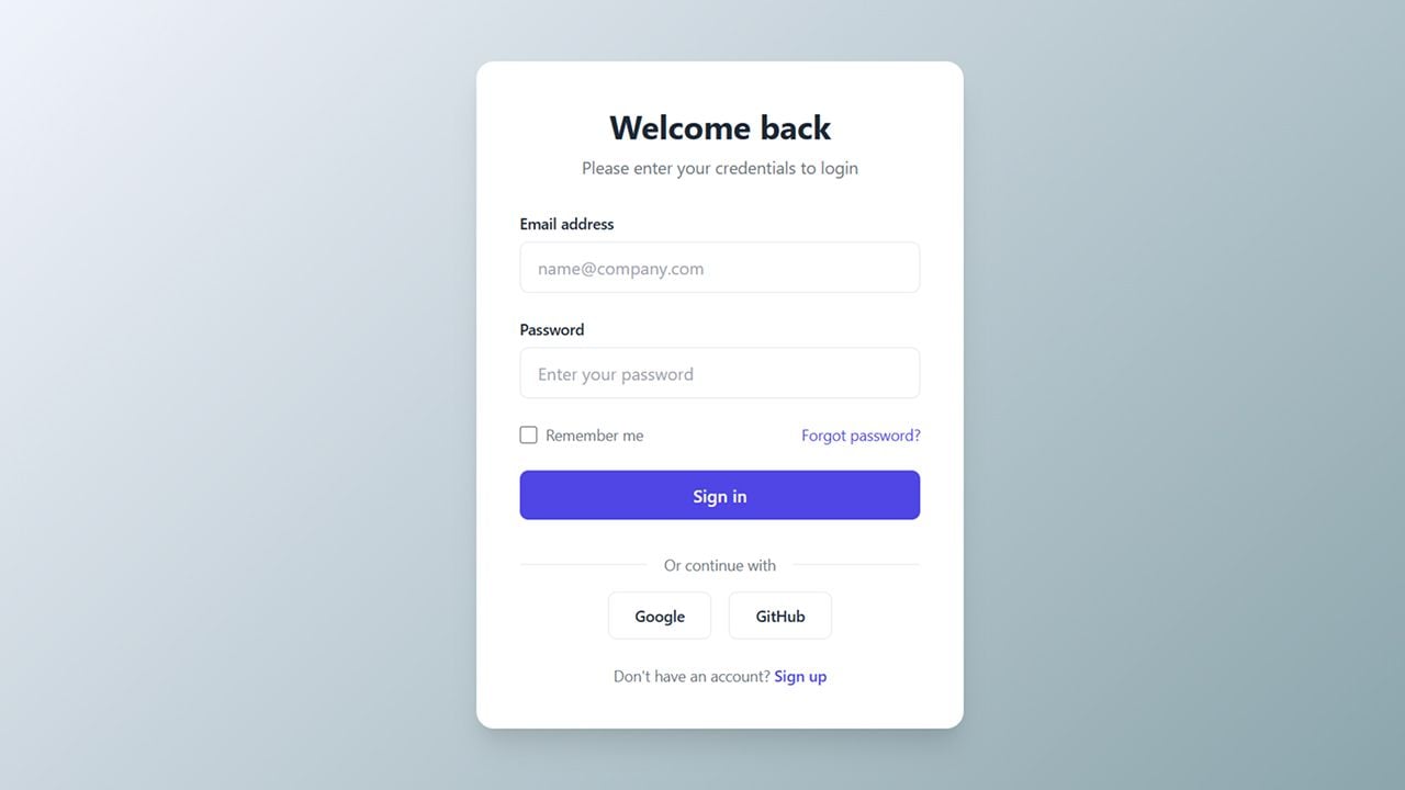 Modern Login Form with HTML and CSS